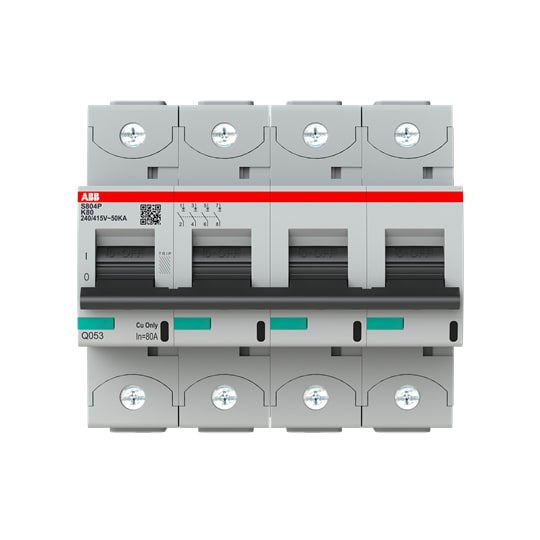 ABB SPA ABBS804PK80 S804P-K80 INT.MAGNETOTERMICO 50KA 4P