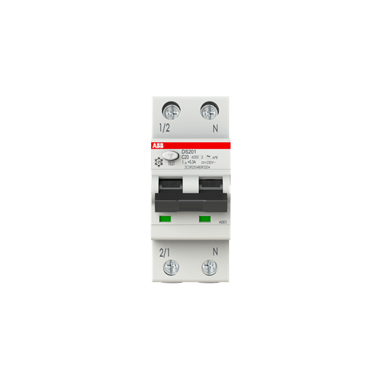 ABB SPA ABBDS201C20APR300 DS201 INT.DIFF.MAGN.6KA 1P+N APR C20 300
