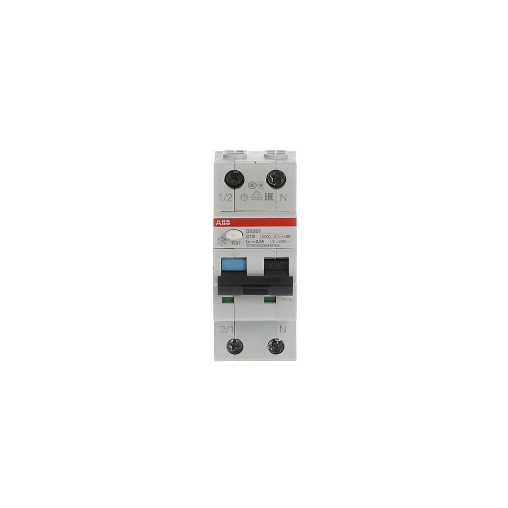 ABB SPA ABBDS201C16AC300 DS201 INT.DIFF.MAGN.6KA 1P+N AC C16 300M