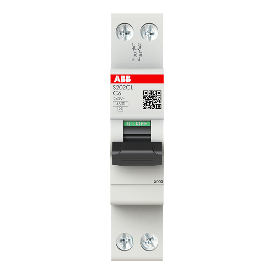 ABB SPA ABBS202CRLC6 S202CRL-C6 INTERR. AUTOMATICO 2P1M 4,5KA