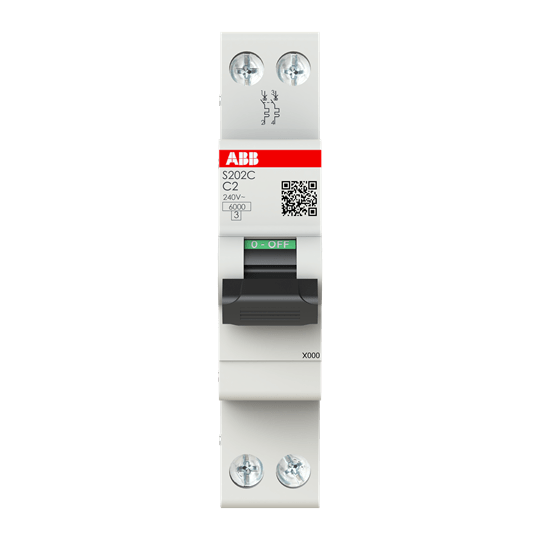 ABB SPA ABBS202CRC2 S202CR-C2 INTERR. AUTOMATICO 2P1M 6KA