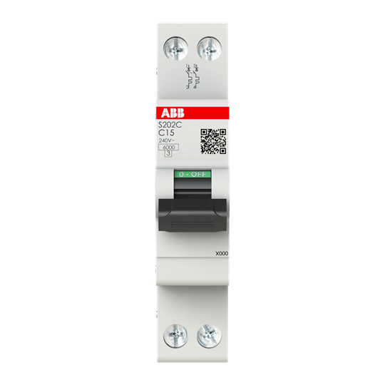 ABB SPA ABBS202CRC15 S202CR-C15 INTERR. AUTOMATICO 2P1M 6KA