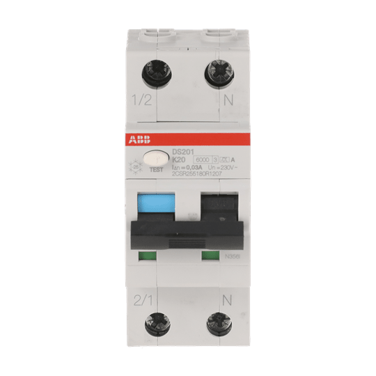 ABB SPA ABBDS201K20A30 DS201 INT.DIFF.MAGN.6KA 1P+N A K20 30MA