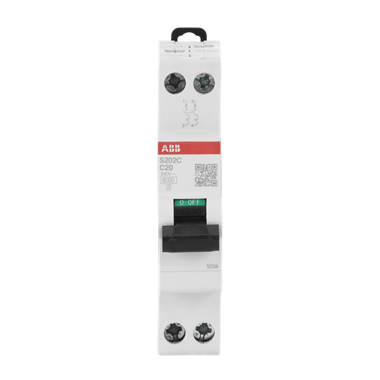 ABB SPA ABBS202CRC20 S202CR-C20 INTERR. AUTOMATICO 2P1M 6KA