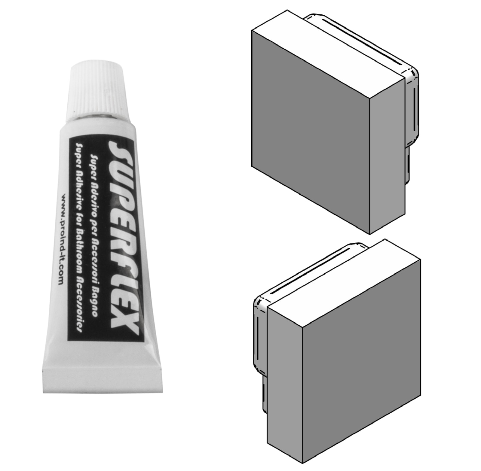 LINEA LIGHT (ILED) ILD99978 ACESSORE C/2TAPPI PC OPALE