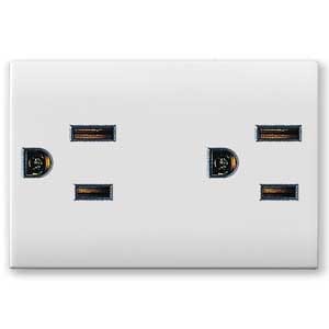 AVE AVE441098T2/3 DOPPIA PRESA USA 2P+T 15A DOMUS 3M