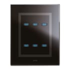 AVE - AVE44PVTC33NAL PLACCA TOUCH VETRO NERO ASSO.3+3COM