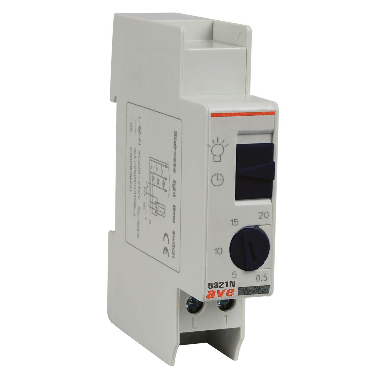 AVE - AVE5321N TEMPORIZ.LUCE SCALE 16A 30S/17M. 1M
