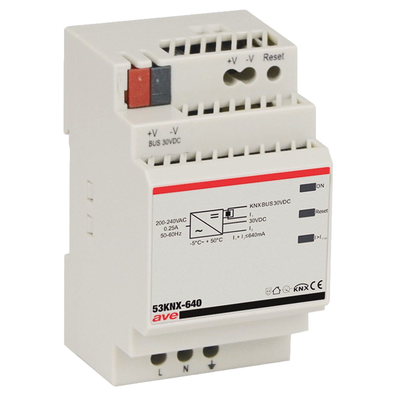AVE - AVE53KNX-640 ALIMENTATORE KNX 640MA +AUX 3 DIN