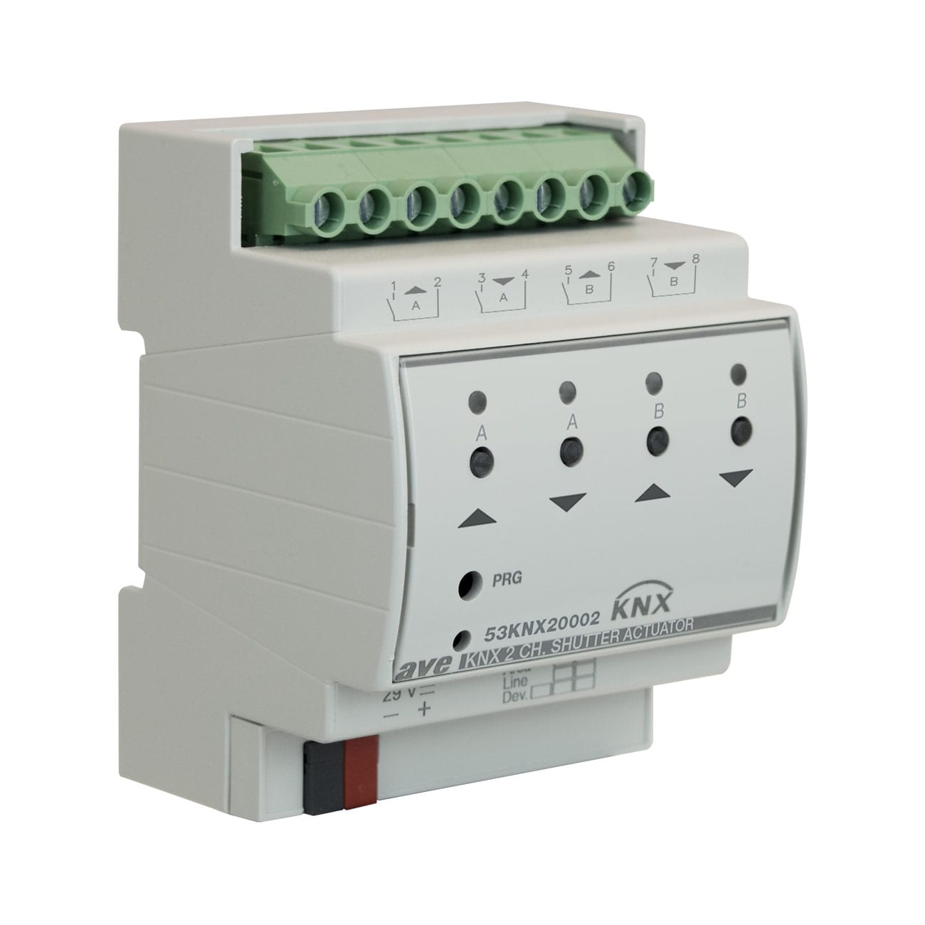 AVE - AVE53KNX20002 ATTUATORE KNX 2CH TAPPARELLE-4M DIN