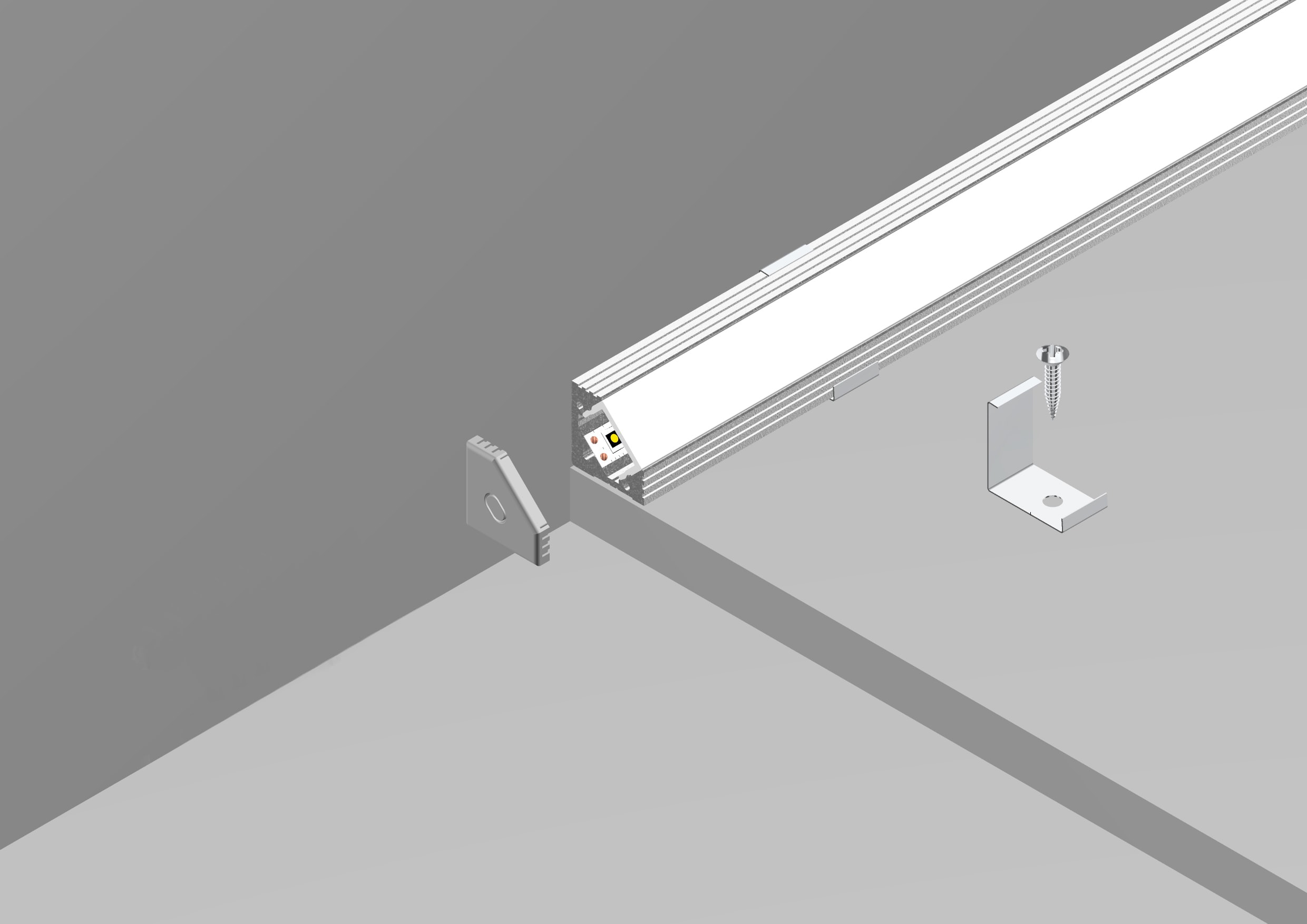 DIGIMAX SRL - DIXA202003-B PROFILO ANGOLARE BIANCO 3MT 20X20 IP20