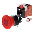 OMRON OMRA22ELM24A01 PULS.22,A22E,EMERGENZA40MM,1NC,LUMINOSO