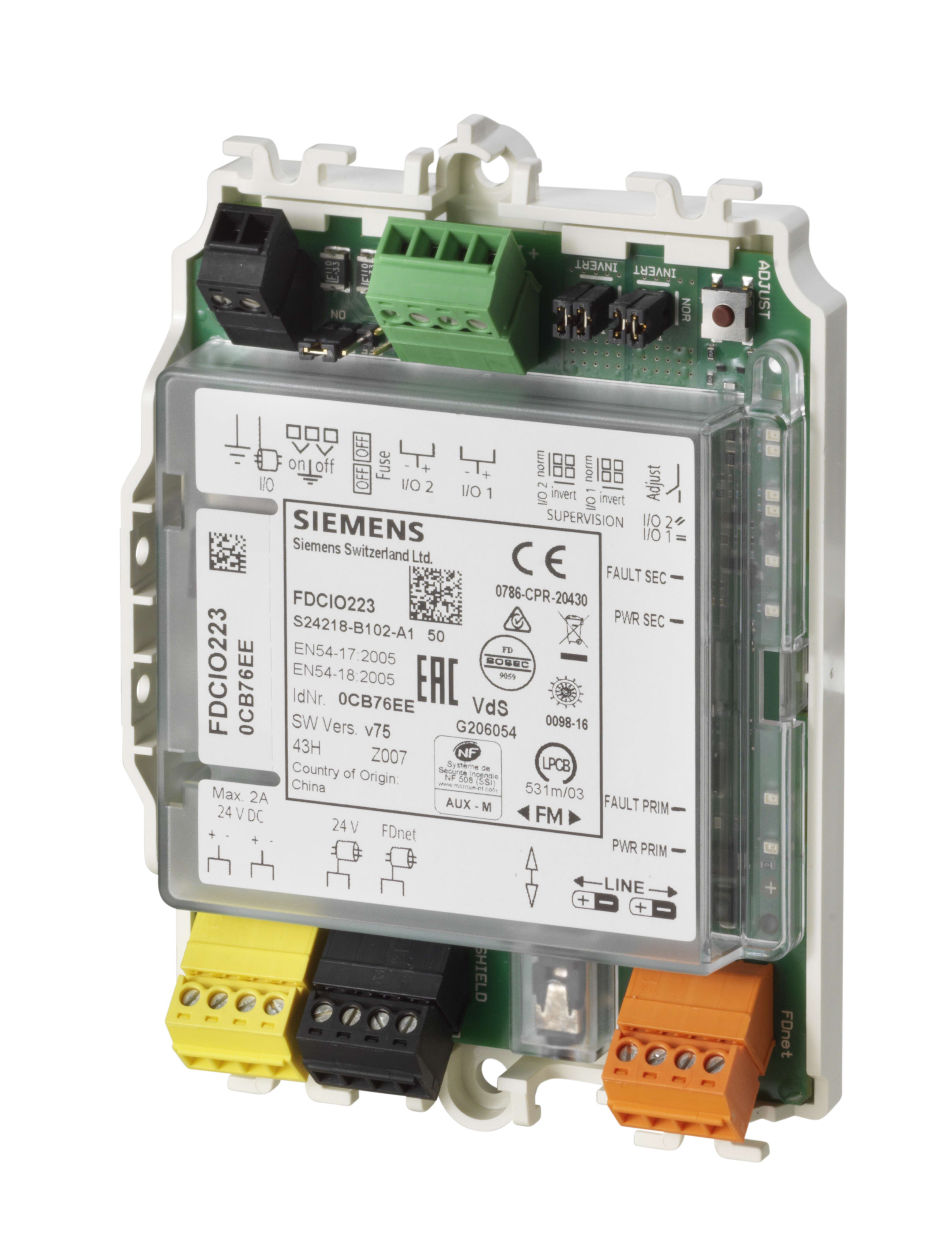 SIEMENS - BUILDING T BCTS24218-B102-A1 FDCIO223 TRANSPONDER A DUE CANALI
