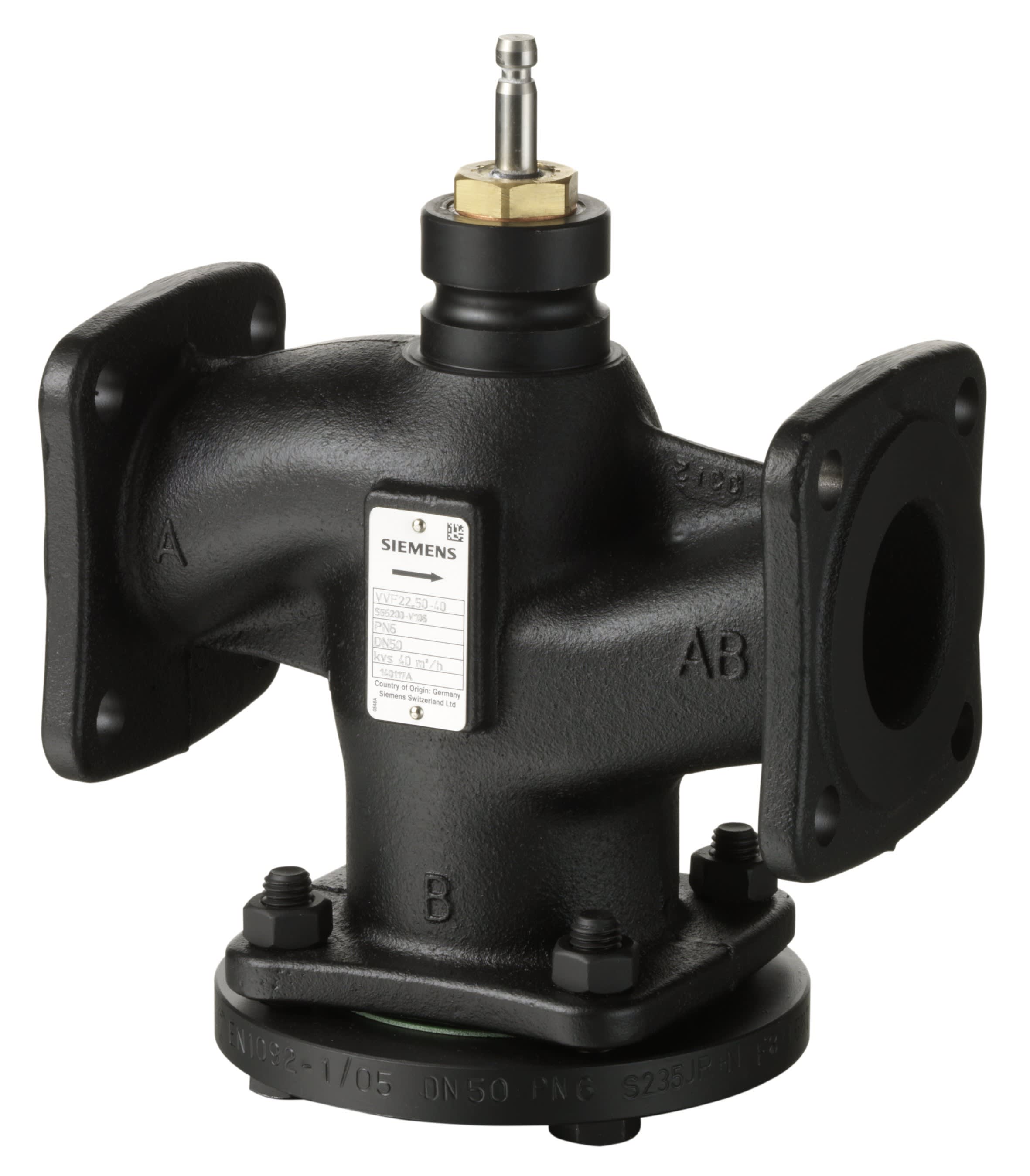 SIEMENS - BUILDING T - BCTS55200-V108 VVF22.80-100 VALV.2-VIE, PN6, DN80, KVS1
