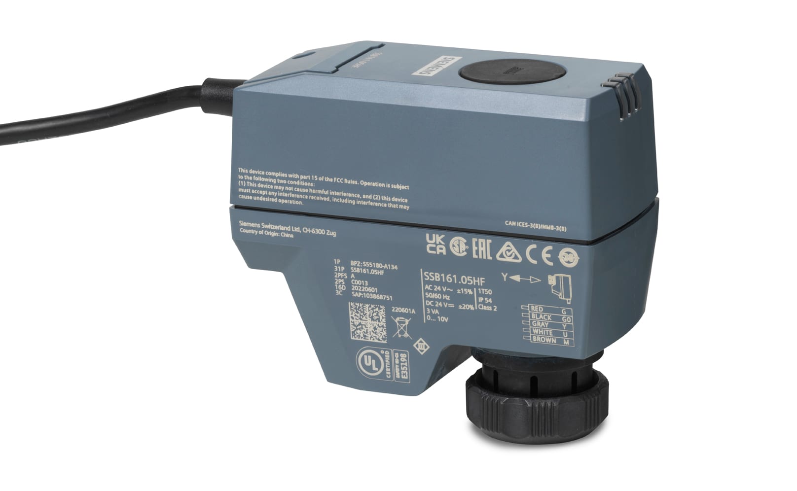SIEMENS - BUILDING T BCTS55180-A134 SERVOCOMANDO ELETTRICO 0..10V 24 V AC/DC