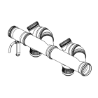 BAXI BAXA7716634 KIT SCARICO FUMI 2 CALD.90/150