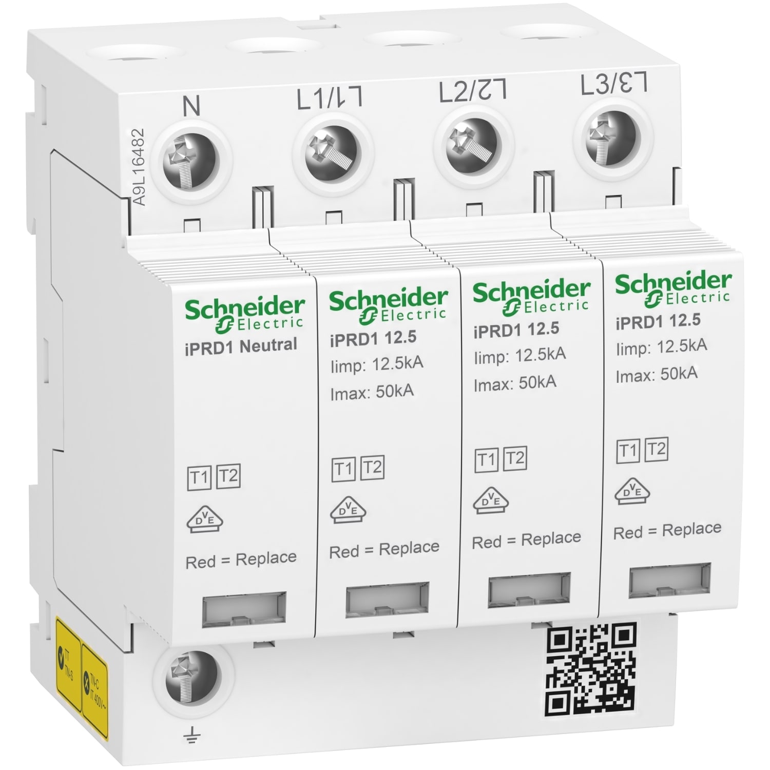 SCHNEIDER ELECTRIC SNRA9L16482 IPRD1 12.5R 3P+N 12,5KA RIPOR. ESTR. 1+2