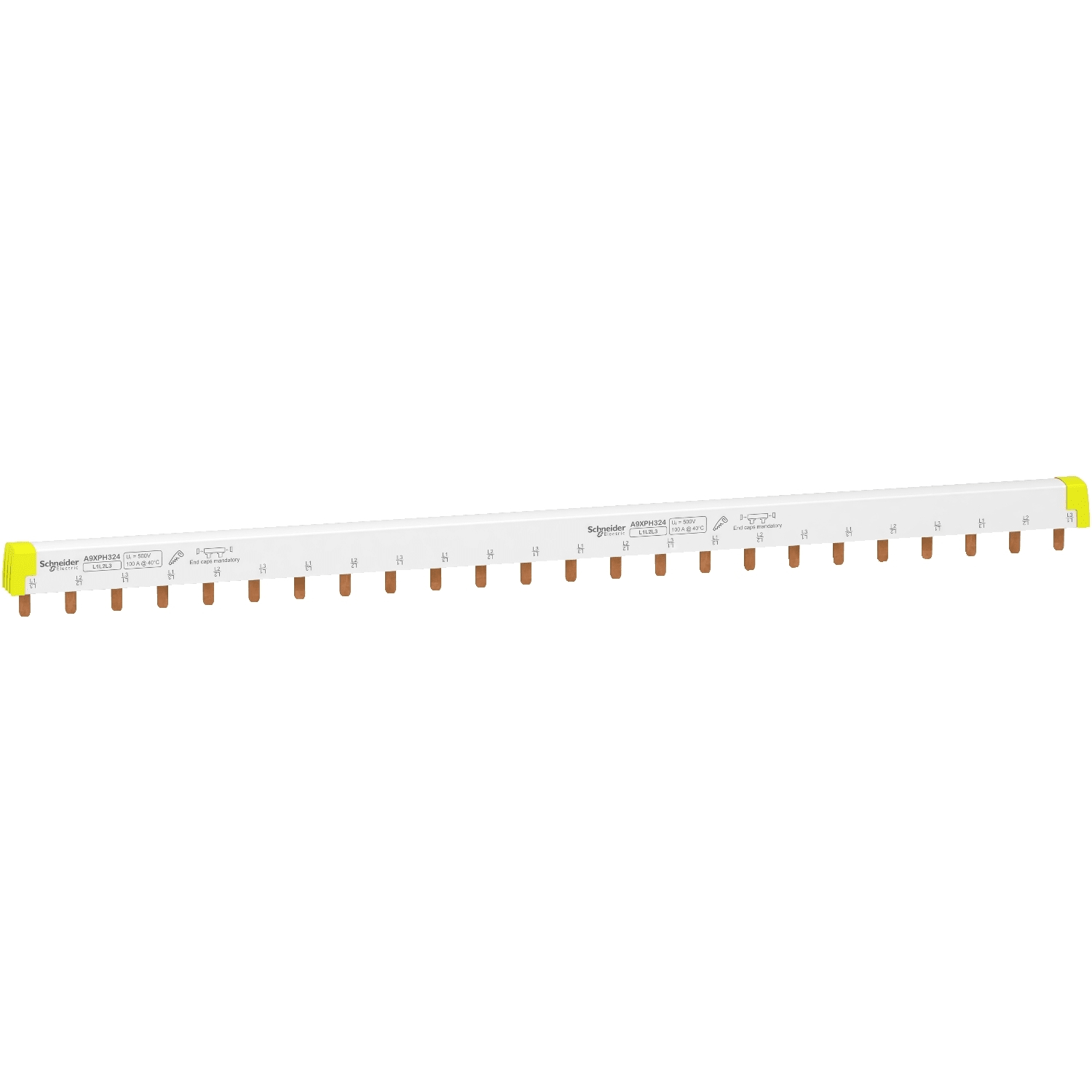 SCHNEIDER ELECTRIC - SNRA9XPH324 Pettine di collegamento tagliabile iC60/STI 3P (L1L2L3) 24 moduli