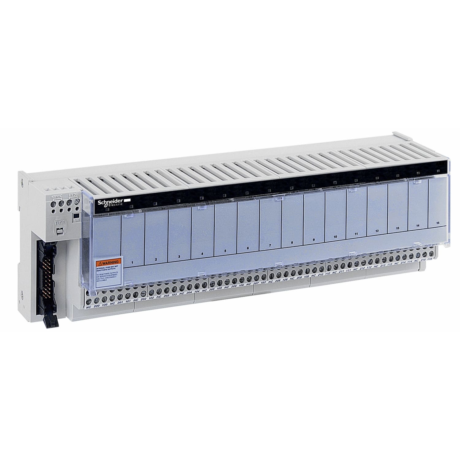 SCHNEIDER ELECTRIC - SNRABE7R16S210 Sottobase - Relè elettromeccanici saldati ABE7 - 16 canali - Relè 10 mm