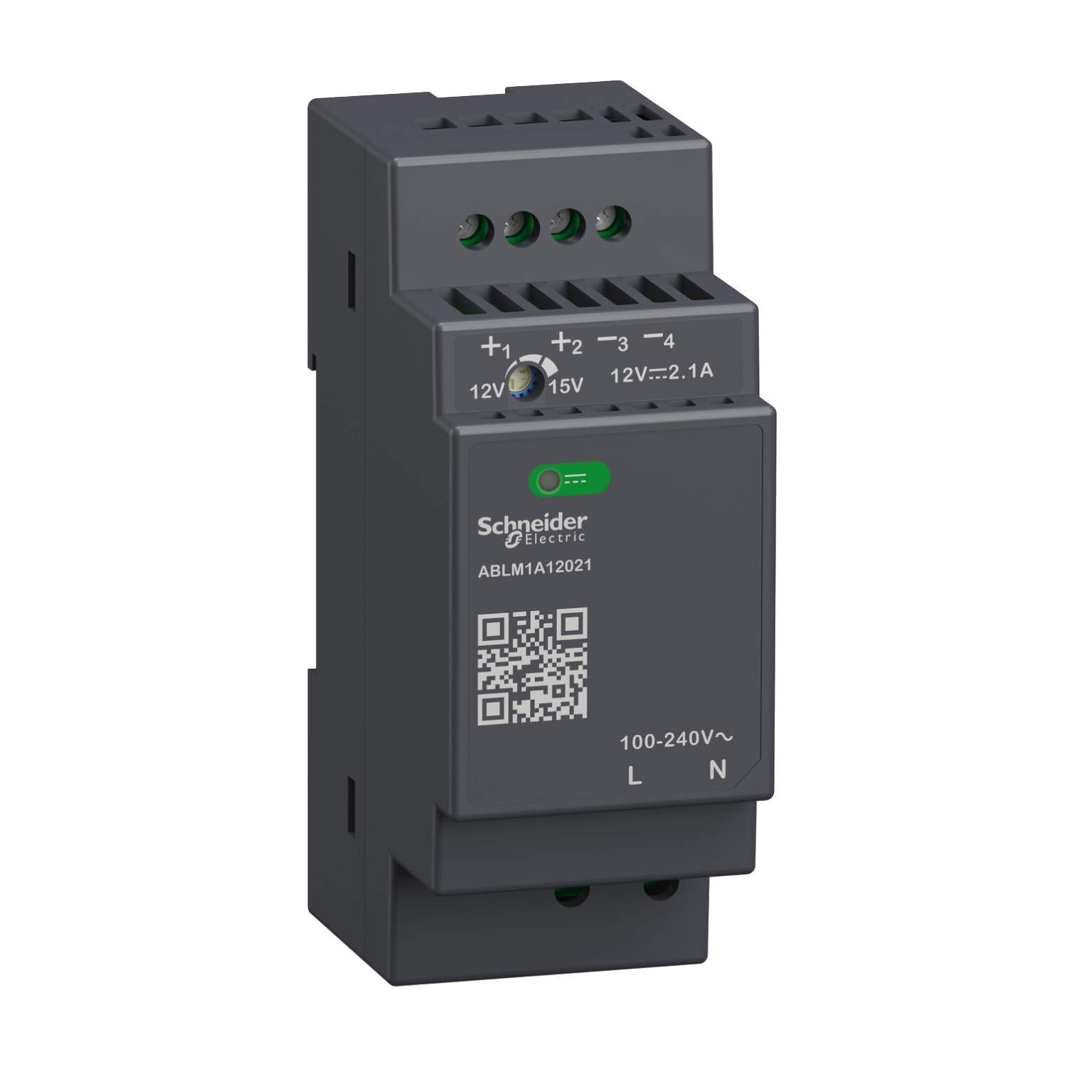 SCHNEIDER ELECTRIC - SNRABLM1A12021 Alimentatori switching, 100-240 V AC, 12 V 2.1 A, monofase, Modulare