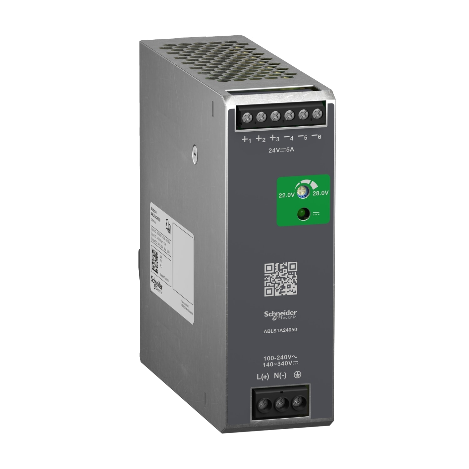 SCHNEIDER ELECTRIC - SNRABLS1A24050 Alimentatori switching, 100-240 V AC, 24 V 5 A, monofase, Ottimizzato