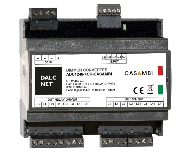 DIGIMAX SRL - DIXADC-4CH-CASAMBI DIMMER CONVERTER CASAMBI 12-48VIN 4CH