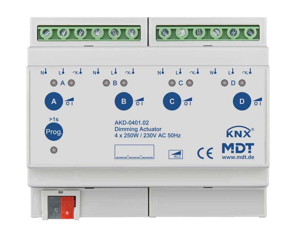 MDT ITALIA SRL EYGAKD-0401.02 Dimmer Universale KNX 4 canali ,250W,230V