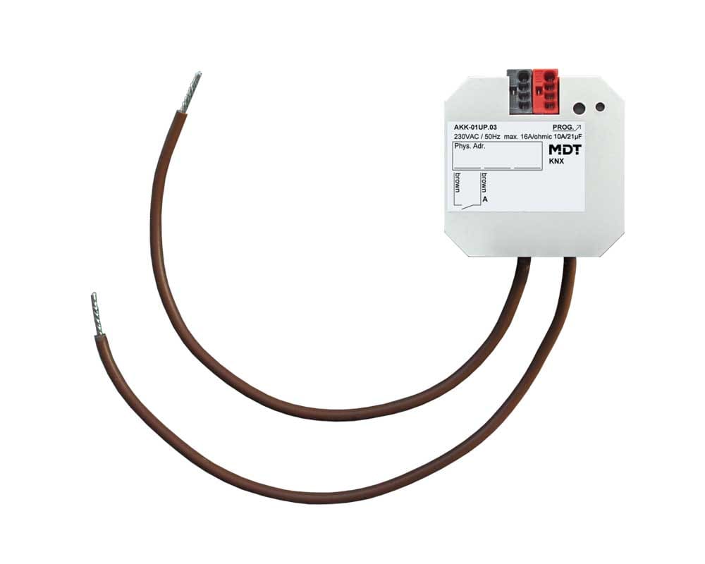 MDT ITALIA SRL EYGAKK-01UP.03 Attuatore KNX on/off 1 canale,230V,16A, incasso