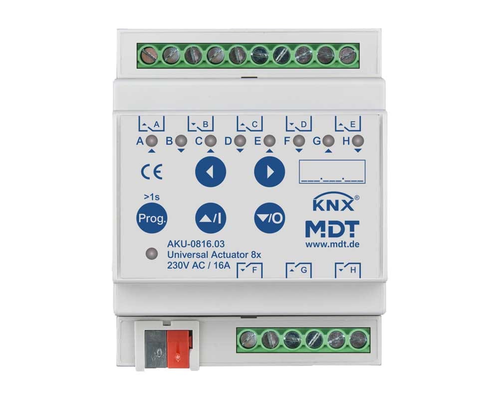 MDT ITALIA SRL EYGAKU-0816.03 Attuatore KNX Universale 8 canali,16A,230V