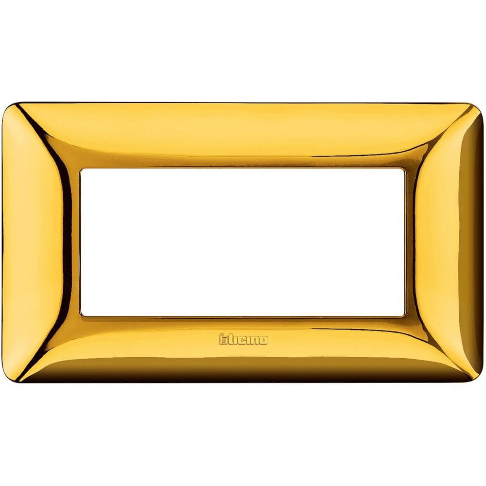 BTICINO BTIAM4804GOR MATIX - PLACCA 4P ORO LUCIDO