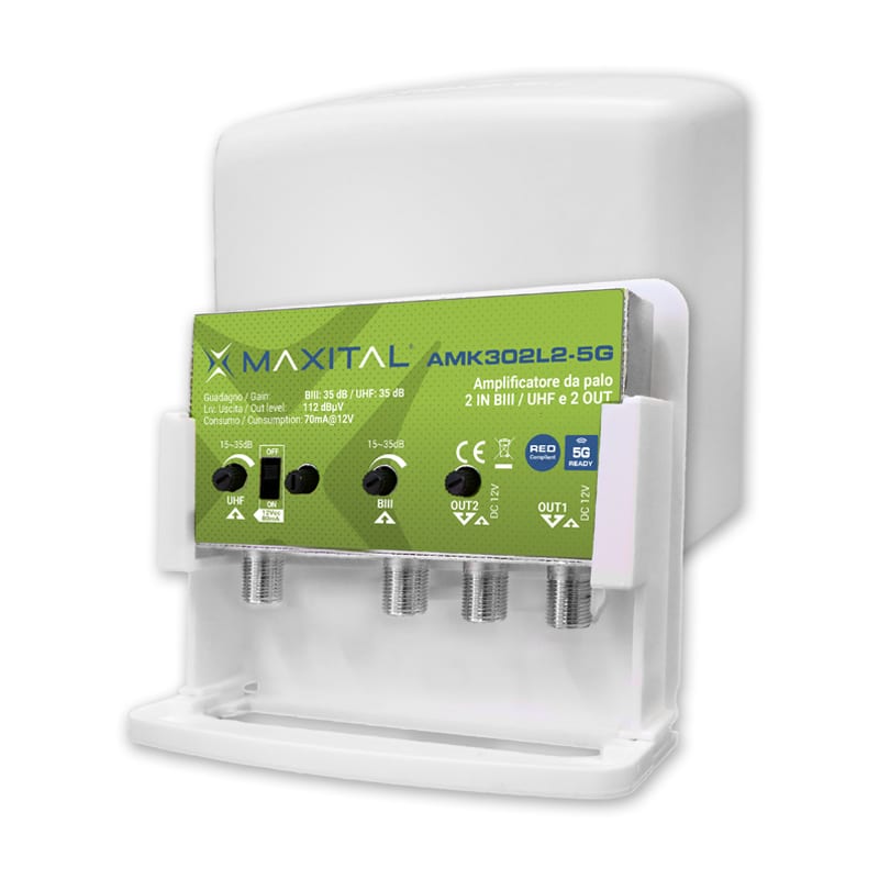 FTE MAXIMAL ITALIA S FTEAMK302L2-5G AMK302L2-5G AMP. 2 IN. BIII/UHF 2 OUT 36