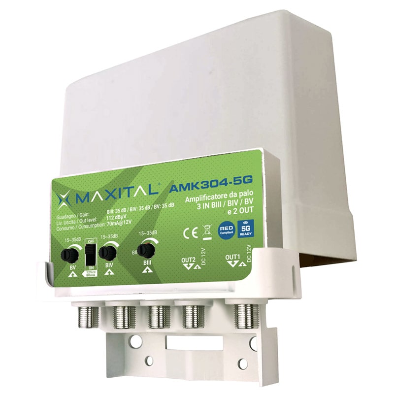 FTE MAXIMAL ITALIA S FTEAMK304L2-5G AMK304L2-5G AMP.3IN BIII/IV/V 2OUT 36DB
