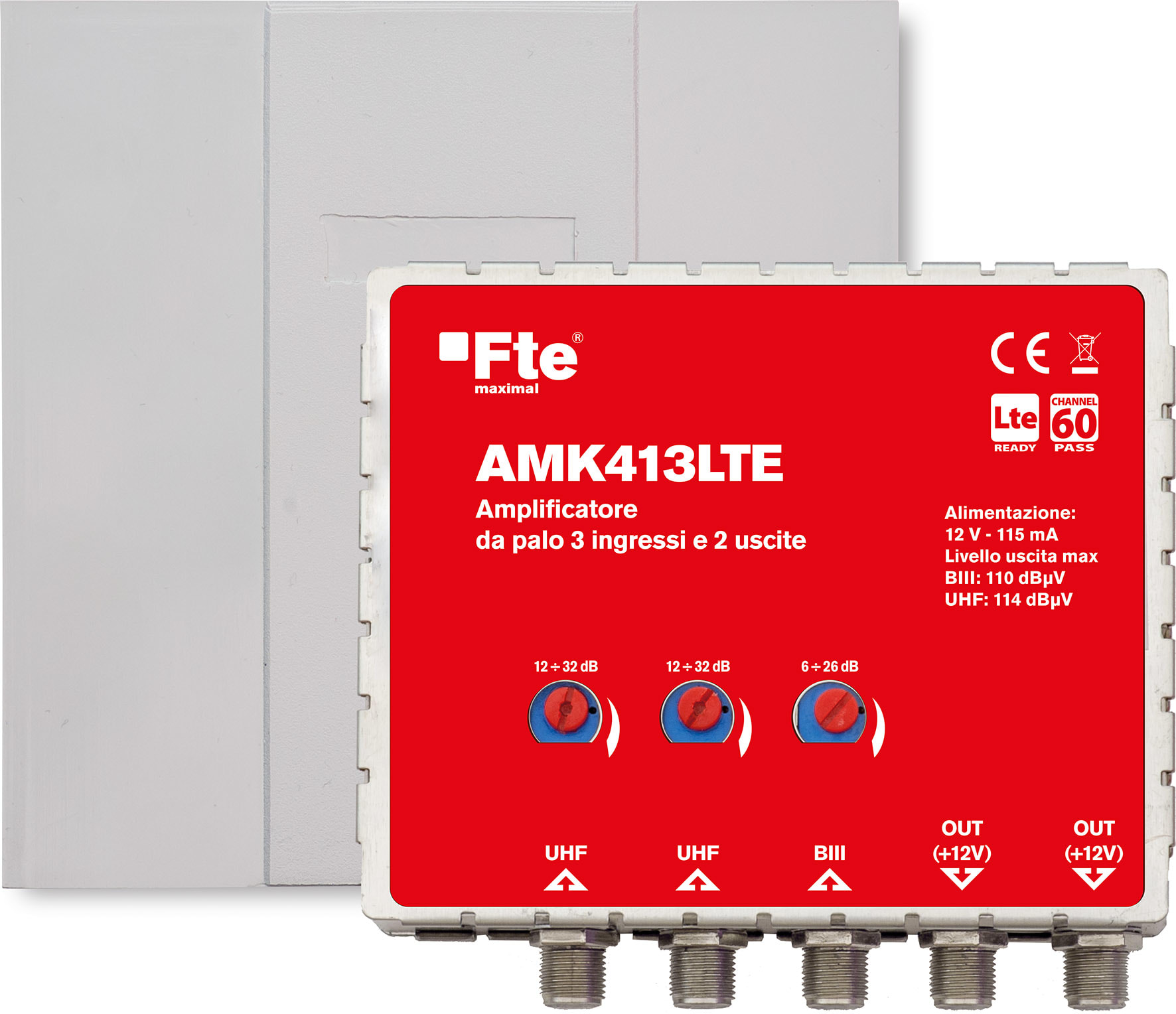FTE MAXIMAL ITALIA S FTEAMK413LTE AMK413LTE AMP. PALO 3 IN. BIII/UHF/UHF 2