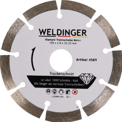 INTERCABLE SRL INRAO2215 DISCO DA TAGLIO DIAMANTATO 125 MM X 22