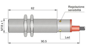 AECO SRL - ACOC18000053 SC18SM-C5 PNP NO+NC LC5
