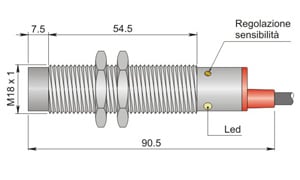 AECO SRL - ACOC18000064 SC18SM-CE10 PNP NO+NC