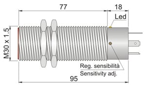 AECO SRL - ACOCAP000040 SC30M-C20 PNP NO+NC K