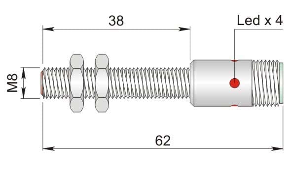 AECO SRL - ACOI08000018 SI8-C1 PNP NC H