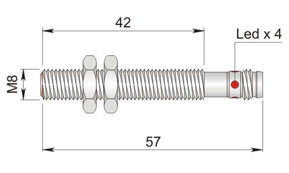 AECO SRL - ACOI08000020 SI8-C1 PNP NC H1