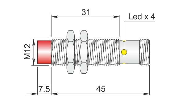 AECO SRL - ACOI12000693 SI12SM-CE4 PNP NC H S