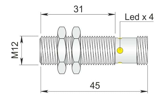 AECO SRL - ACOI12000711 SI12SS-DC4 PNP NC H S
