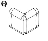 ARNOCANALI SPA - ARNAPAV.3 ANGOLO ESTERNO VARIAB KPS72 BIANCO