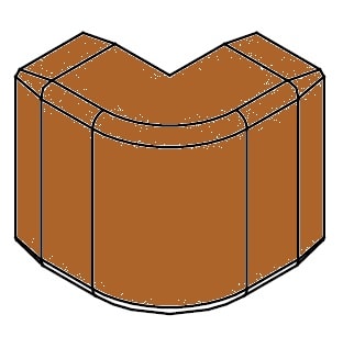 ARNOCANALI SPA - ARNKA1022.52 ANGOLO ESTERNO 21X10 LEGNO SCURO