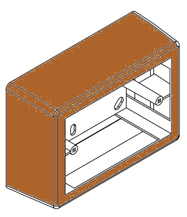 ARNOCANALI SPA ARNSPM503.52 SCATOLA 3 MODULI X LEGNO SCURO
