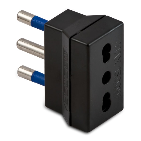 MASTER SRL - MSTAS05620 ADATTATORE SEMPL.BIVALENTE 16A 2P+T NERO