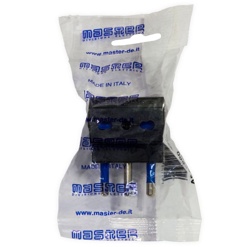 MASTER SRL MSTAS05660 ADATTATORE TRIPLO 16A 2P+T NERO