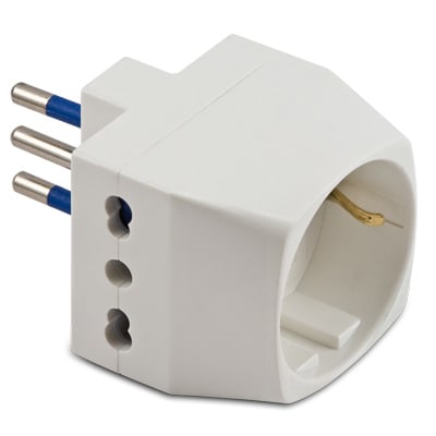 MASTER SRL MSTAS05751 ADATT.TRIPLO-SCHUKO 10A 2P+T BIANCO