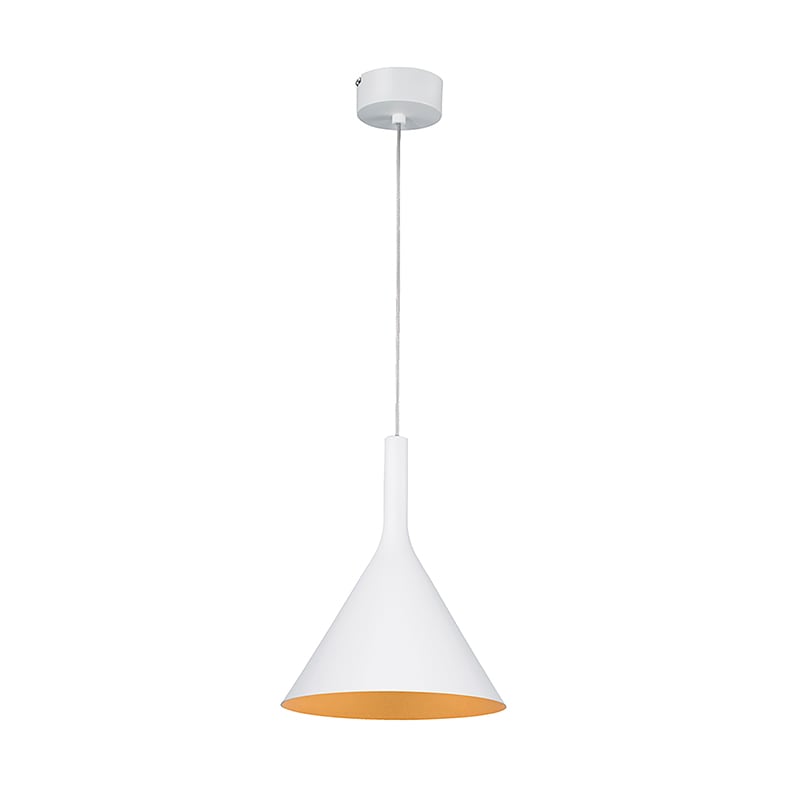 ROSSINI RSSASI001BOS SOSPENSIONE BIANCO/ORO SATINATO E27 IP20