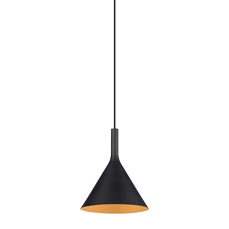 ROSSINI RSSASI002N SOSPENSIONE NERO/ORO SATINATO E27 IP20