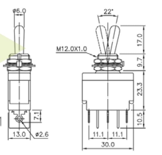 ASITA ASI8011-FS INTERRUTTORE UNIPOL. 16A ON-OFF FAST-ON